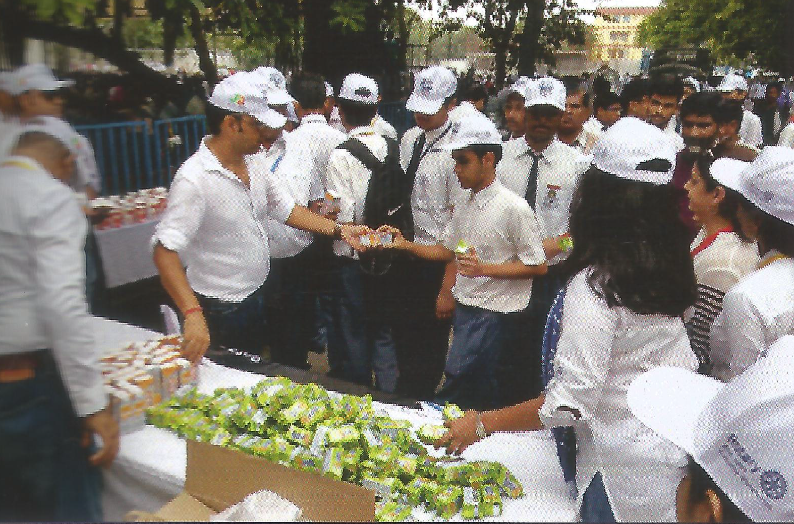 Distribution of biscuit and Juice after Canonization